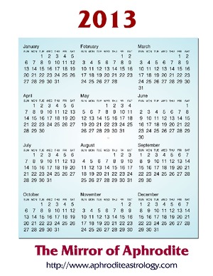 Calendar for Astrology Web Business