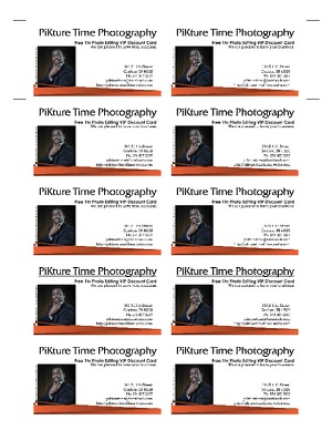 PiKture Time Films Free 1hr Photo Editing VIP Discount Cards