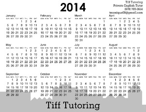 Tiff Tutoring biz calendar