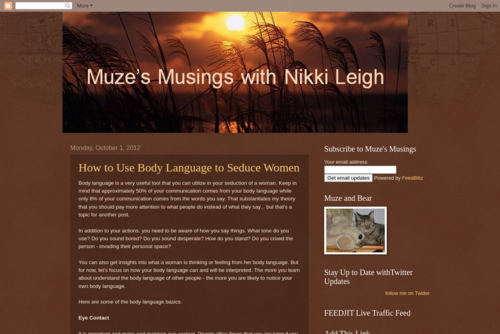 Muze's Musings: Part One - - http://muzesmusings.blogspot.com