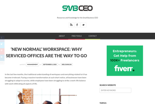 \'New Normal\' Workspace: Why Serviced Offices are The Way to Go  - www.smbceo.com/2020/09/08/new-normal-workspace-why-serviced-offices-are-the-w...