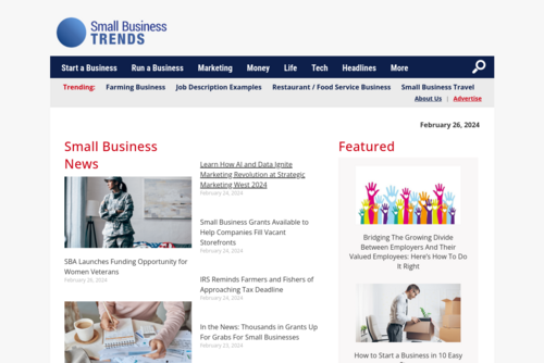 Small Business Trends - http://www.smallbiztrends.com