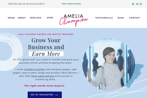 Developing a Personal Brand through Blogging  - https://www.ameliachampion.com