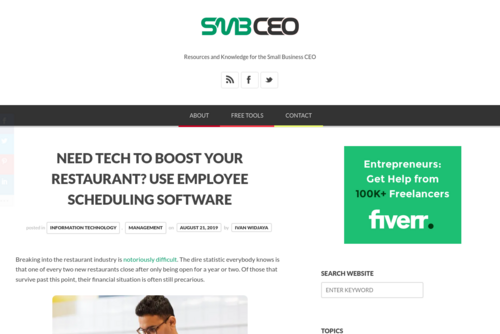 Need Tech to Boost Your Restaurant? Use Employee Scheduling Software  - www.smbceo.com/2019/08/21/need-tech-to-boost-your-restaurant-use-employee-sch...