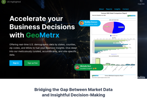 Retail site selection: Median Income vs. Median Rent - http://geometrx.com