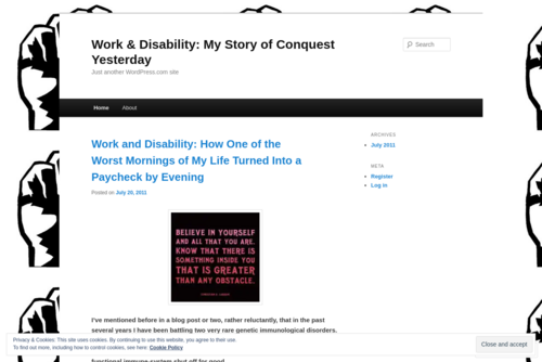 Work and Disability: How One of the Worst Mornings of My Life Turned Into a Paycheck by Evening  - http://disabilityandworkmystory.wordpress.com
