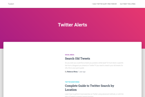 5 Twitter Searches for Social Media Managers  - https://blog.twilert.com