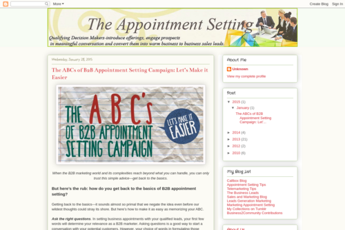 The Appointment Setting: In Effective Appointment Setting, Think Like Your Customers - http://the-appointment-setting.blogspot.com