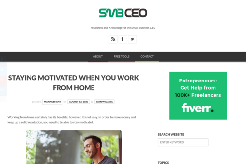 Staying Motivated When You Work from Home  - www.smbceo.com/2020/08/12/staying-motivated-when-you-work-from-home/