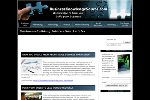 How to manage for business productivity and success - http://businessknowledgesource.com