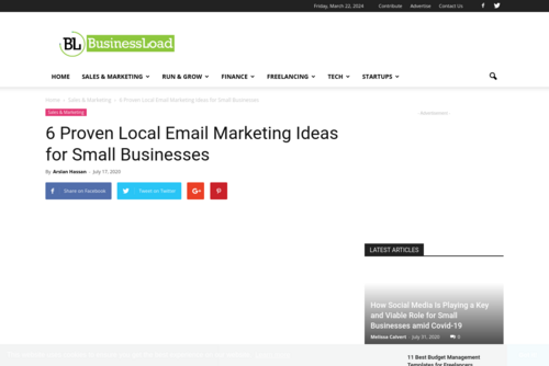 6 Proven Local Email Marketing Ideas for Small Businesses - BusinessLoad.com - www.businessload.com/sales-marketing/6-proven-local-email-marketing-ideas-for...