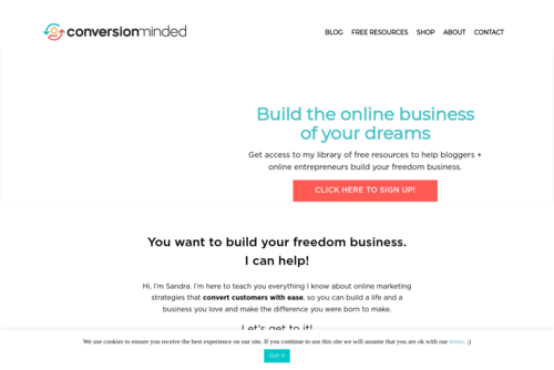 Free Resources Landing Page - http://conversionminded.com