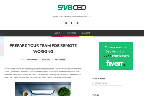 Prepare Your Team for Remote Working  - www.smbceo.com/2020/07/12/prepare-your-team-for-remote-working/
