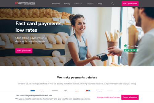 Online payments for the SME - http://www.paymentsense.co.uk