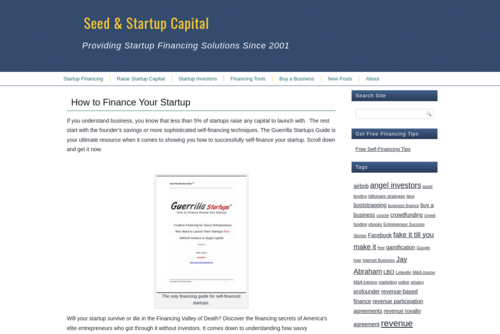 Startup Capital From Crowd Funding  - http://antiventurecapital.com
