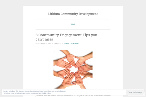8 Community Engagement Tips you can’t miss  - https://lithiumcommunitydevelopment.wordpress.com