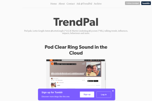 TrendPal Podcast is Now on Stitcher [podcast] - http://trendpal.tumblr.com