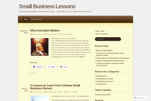 Fix Your Business By Your Own - http://smallbizlessons.wordpress.com