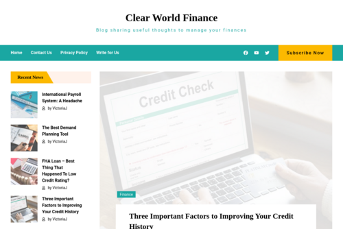 Five Tips for Optimizing Your Personal Finances - http://clearworldfinance.com