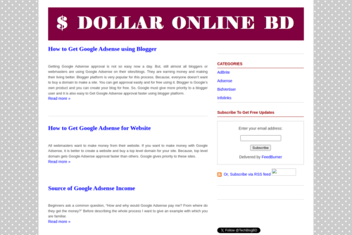 Best Google Adsense Alternatives - http://dollaronline-bd.blogspot.com