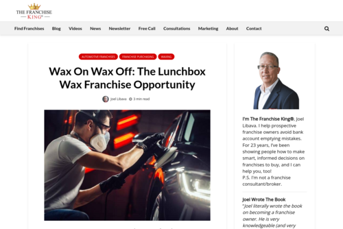 Ever Hear Of LunchBoxWax? Check It Out - thefranchiseking.com/lunchboxwax-wax-business