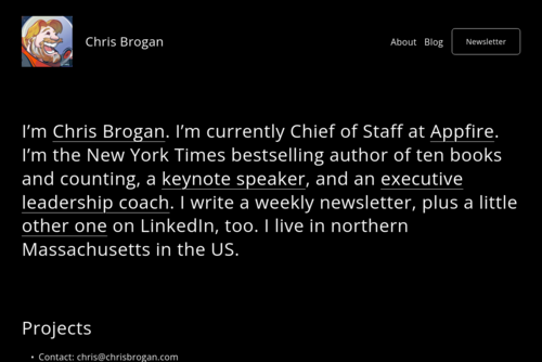 50 Ways to Take Your Blog to the Next Level - http://www.chrisbrogan.com