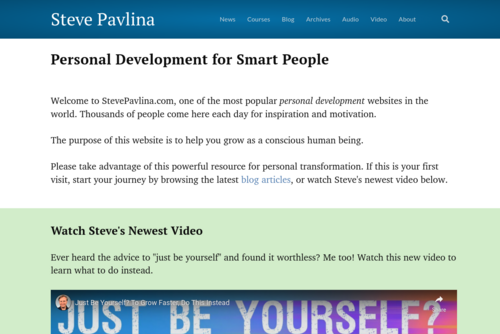 Small Business: Developing Your Life Purpose and Values - http://www.stevepavlina.com