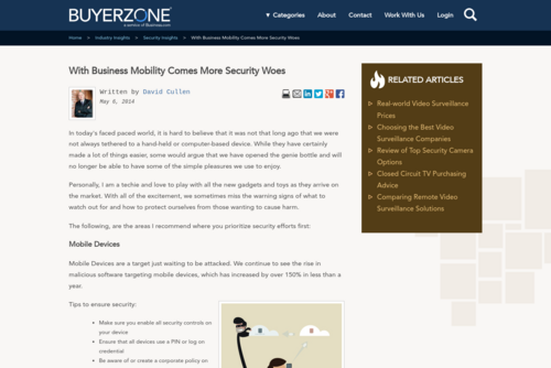 Business Security Tips for the Mobile Professional - www.buyerzone.com/security/industry-insights/business-security-tips/
