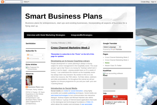 Integrated Bz Strategies: Entrepreneurs' Live Business Plan 6 - http://optimumsalesandmarketing.blogspot.com