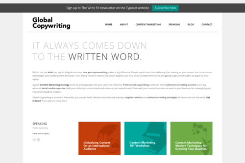 Think like a Publisher; Act like a Journalist - http://www.globalcopywriting.com