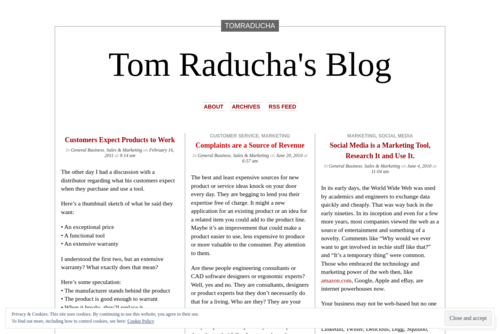 Your Web Site is Still Your Greatest Sales Tool…or Is It?  - http://tomraducha.wordpress.com