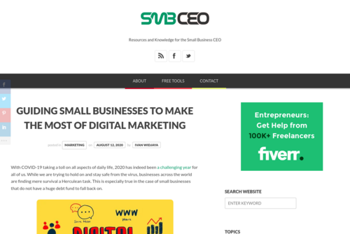 Guiding Small Businesses To Make The Most of Digital Marketing  - www.smbceo.com/2020/08/12/guiding-small-businesses-to-make-the-most-of-digita...