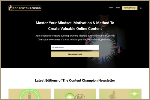 Content Marketing For News Focused Websites With Christian Toto - https://www.contentchampion.com