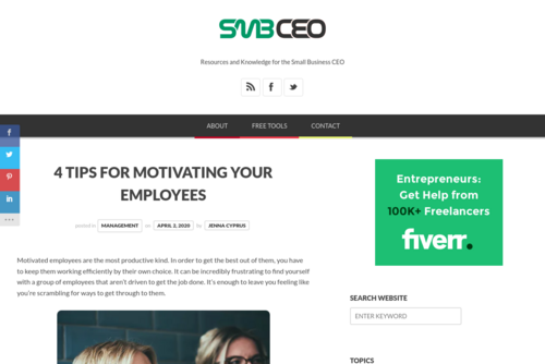 4 Tips For Motivating Your Employees  - www.smbceo.com/2020/04/02/4-tips-for-motivating-your-employees/