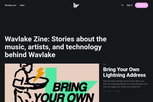 Value for Value Music with Lightning: What a concept! - https://zine.wavlake.com