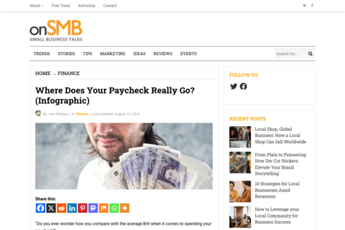 Where Does Your Paycheck Really Go? (Infographic) - www.onsmb.com/2019/08/13/where-does-your-paycheck-really-go-infographic/