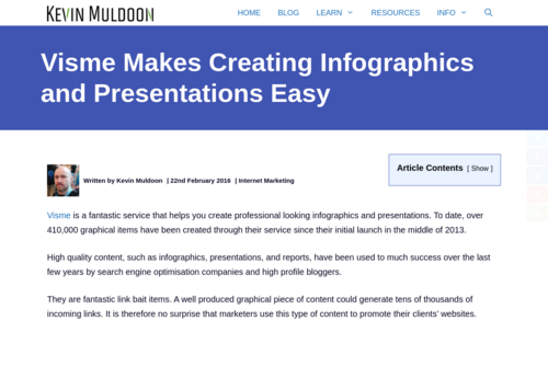 Visme Makes Creating Infographics and Presentations Easy - www.kevinmuldoon.com/visme-review/