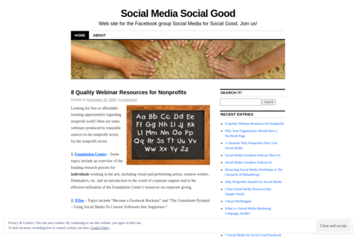 Why Nonprofits Should Use Social Media Â« Social Media Social Good - http://socialmediasocialgood.wordpress.com