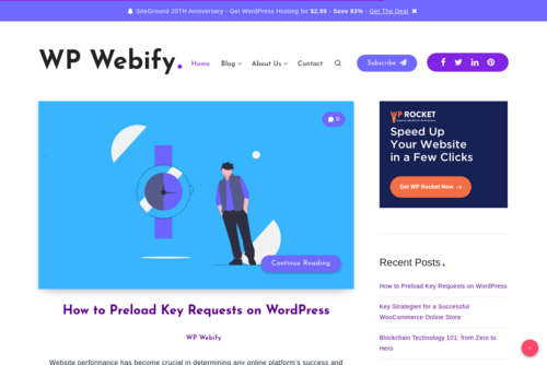 How to Preload Key Requests on WordPress - https://www.wpwebify.com