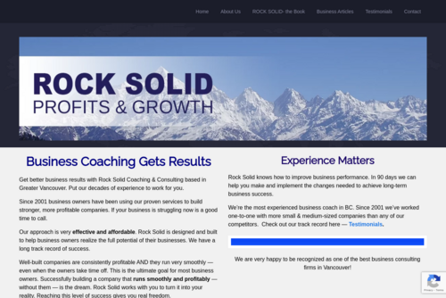 Solve Business Problems and get the type of results you really want. - http://www.rock-solid-business-coach.com
