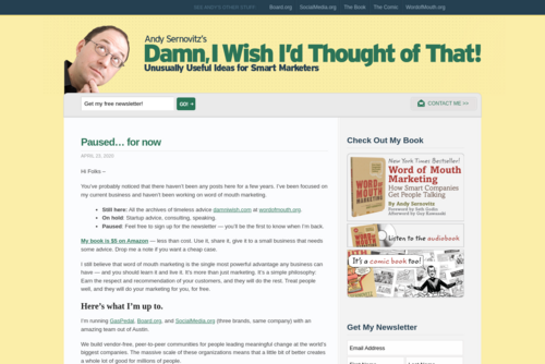 Hand-to-hand word of mouth  - http://www.damniwish.com