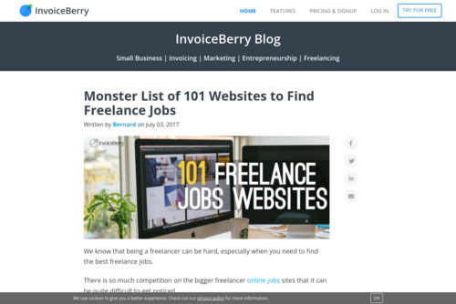 101 Best Websites to Find Freelance Jobs  - blog.invoiceberry.com/2017/07/101-websites-find-freelance-jobs/