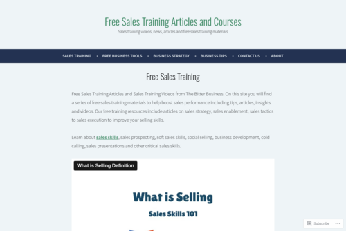 Sales Training Tips  - http://thebitterbusiness.com