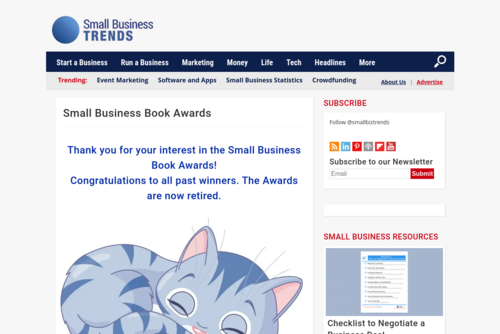 Voting for the 2014 Small Business Book Awards is Happening Now  - http://bookawards.smallbiztrends.com
