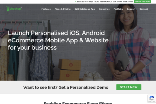 eCommerce Mobile App Builder for Android and iOS - https://www.ohoshop.in