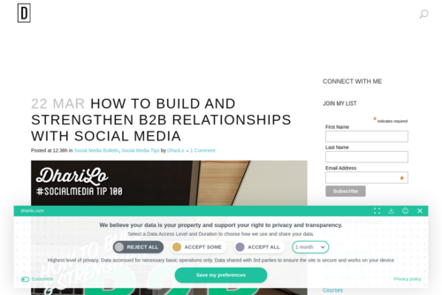 How to Build and Strengthen B2B Relationships with Social Media Marketing - DhariLo #SocialMedia - www.dharilo.com/2016/03/22/build-and-strengthen-b2b-relationships-with-social...