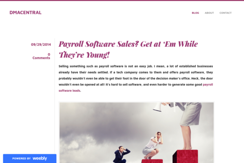 Payroll Software Sales? Get at ‘Em While They’re Young! - DMACENTRAL - http://dmacentralmarketing.weebly.com