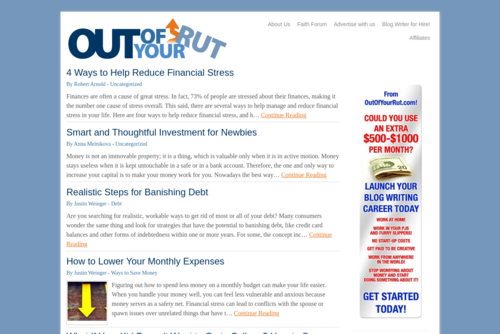 How to Make Money Blogging - http://outofyourrut.com