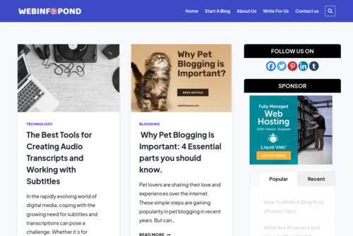 How To Write A Blog Post to Rank Well in Search Engines – WebInfoPond - https://webinfopond.com