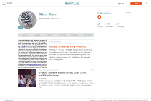 Google Deindexes Blog Networks - http://silverrose.hubpages.com